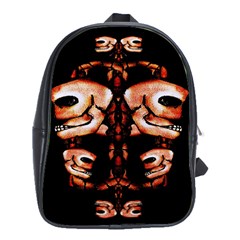Skull Motif Ornament School Bag (large) by dflcprints