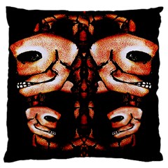 Skull Motif Ornament Large Cushion Case (two Sided)  by dflcprints