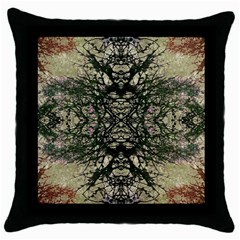 Winter Colors Collage Black Throw Pillow Case by dflcprints