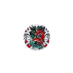 Tribal Dragon 1  Mini Button by TheWowFactor