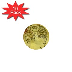 Brain Map 1  Mini Button (10 Pack) by StuffOrSomething