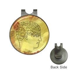 Brain Map Hat Clip With Golf Ball Marker by StuffOrSomething