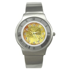 Brain Map Stainless Steel Watch (slim) by StuffOrSomething