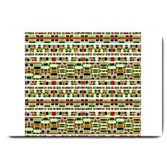 Aztec Grunge Pattern Large Door Mat by dflcprints