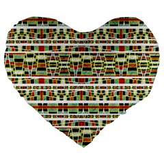 Aztec Grunge Pattern 19  Premium Heart Shape Cushion by dflcprints
