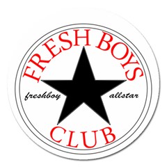 Fresshboy Allstar2 Magnet 5  (round) by freshboyapparel