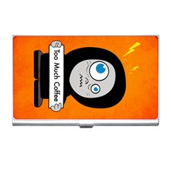 Orange Funny Too Much Coffee Business Card Holder by CreaturesStore