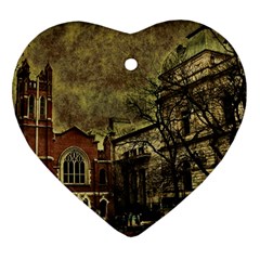 Dark Citiy Heart Ornament by dflcprints