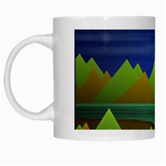 Landscape  Illustration White Coffee Mug by dflcprints