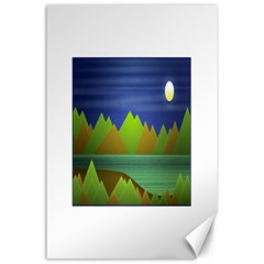 Landscape  Illustration Canvas 24  X 36  (unframed) by dflcprints