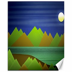 Landscape  Illustration Canvas 11  X 14  (unframed) by dflcprints