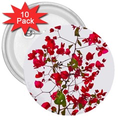 Red Petals 3  Button (10 Pack) by dflcprints