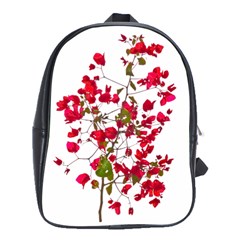 Red Petals School Bag (large) by dflcprints