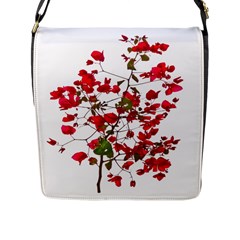 Red Petals Flap Closure Messenger Bag (large)