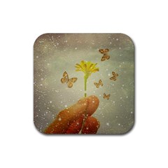 Butterflies Charmer Drink Coaster (square) by dflcprints