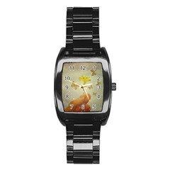 Butterflies Charmer Stainless Steel Barrel Watch by dflcprints