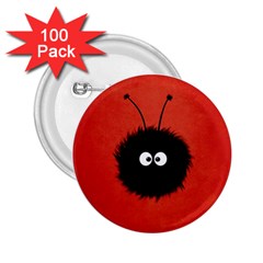 Red Cute Dazzled Bug 2 25  Button (100 Pack)