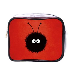 Red Cute Dazzled Bug Mini Travel Toiletry Bag (one Side)