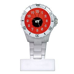 Red Cute Dazzled Bug Nurses Watch