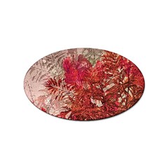 Decorative Flowers Collage Sticker (oval) by dflcprints