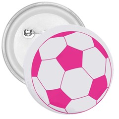 Soccer Ball Pink 3  Button by Designsbyalex