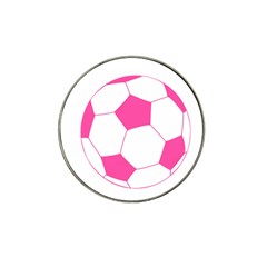 Soccer Ball Pink Golf Ball Marker 10 Pack (for Hat Clip)