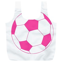 Soccer Ball Pink Reusable Bag (xl) by Designsbyalex