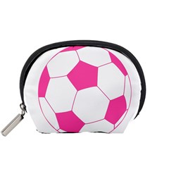 Soccer Ball Pink Accessories Pouch (small) by Designsbyalex