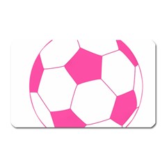 Soccer Ball Pink Magnet (rectangular)