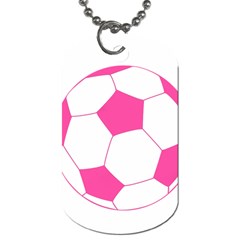 Soccer Ball Pink Dog Tag (one Sided) by Designsbyalex