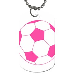 Soccer Ball Pink Dog Tag (two-sided)  by Designsbyalex