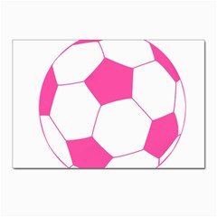 Soccer Ball Pink Postcards 5  X 7  (10 Pack) by Designsbyalex