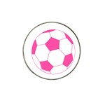 Soccer Ball Pink Golf Ball Marker (for Hat Clip) Front