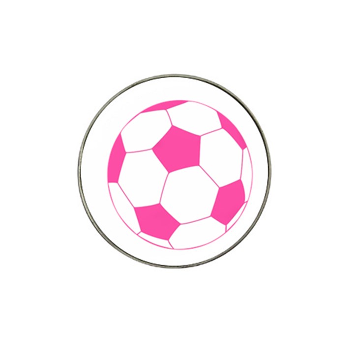 Soccer Ball Pink Golf Ball Marker (for Hat Clip)