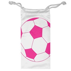 Soccer Ball Pink Jewelry Bag by Designsbyalex