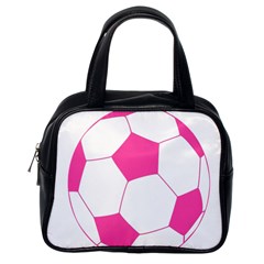 Soccer Ball Pink Classic Handbag (one Side) by Designsbyalex