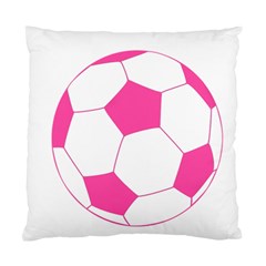 Soccer Ball Pink Cushion Case (single Sided)  by Designsbyalex