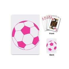 Soccer Ball Pink Playing Cards (mini) by Designsbyalex