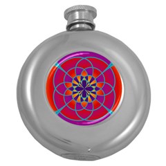 Mandala Hip Flask (round) by SaraThePixelPixie