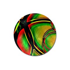 Multicolored Modern Abstract Design Magnet 3  (round) by dflcprints