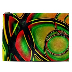 Multicolored Modern Abstract Design Cosmetic Bag (xxl)