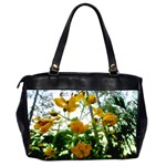 Yellow Flowers Oversize Office Handbag (Two Sides) Back