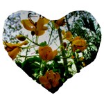 Yellow Flowers 19  Premium Heart Shape Cushion Front