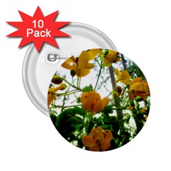 Yellow Flowers 2 25  Button (10 Pack) by SaraThePixelPixie