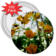 Yellow Flowers 3  Button (100 Pack) by SaraThePixelPixie