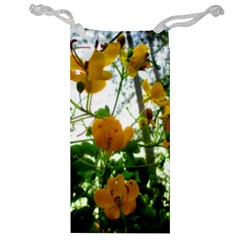 Yellow Flowers Jewelry Bag by SaraThePixelPixie