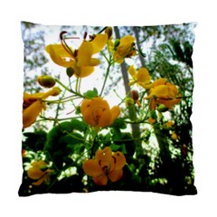 Yellow Flowers Cushion Case (two Sided)  by SaraThePixelPixie