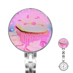 Cupcakes Covered In Sparkly Sugar Stainless Steel Nurses Watch