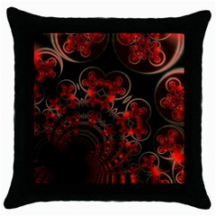 Phenomenon, Orange Gold Cosmic Explosion Black Throw Pillow Case by DianeClancy