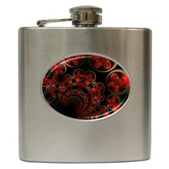 Phenomenon, Orange Gold Cosmic Explosion Hip Flask by DianeClancy